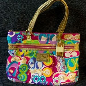 Coach Colourful Tote Bag with Shoulder Strap